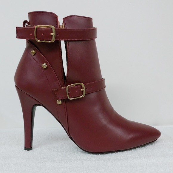 Burgundy Ankle Bootie - Picture 3 of 5